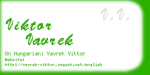 viktor vavrek business card